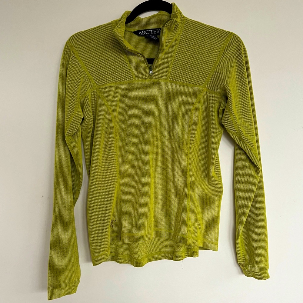 Arc’teryx Waffle Knit Quarter Zip Pullover Layering Polartec Top